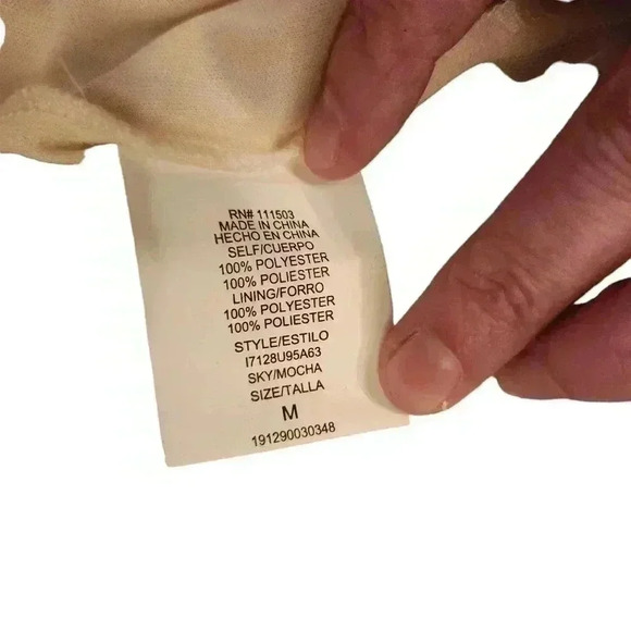 Lily Rose Long Mazi Dress Flare Sleeve Size M Neutral Colors Sheer With Lining - Picture 11 of 16